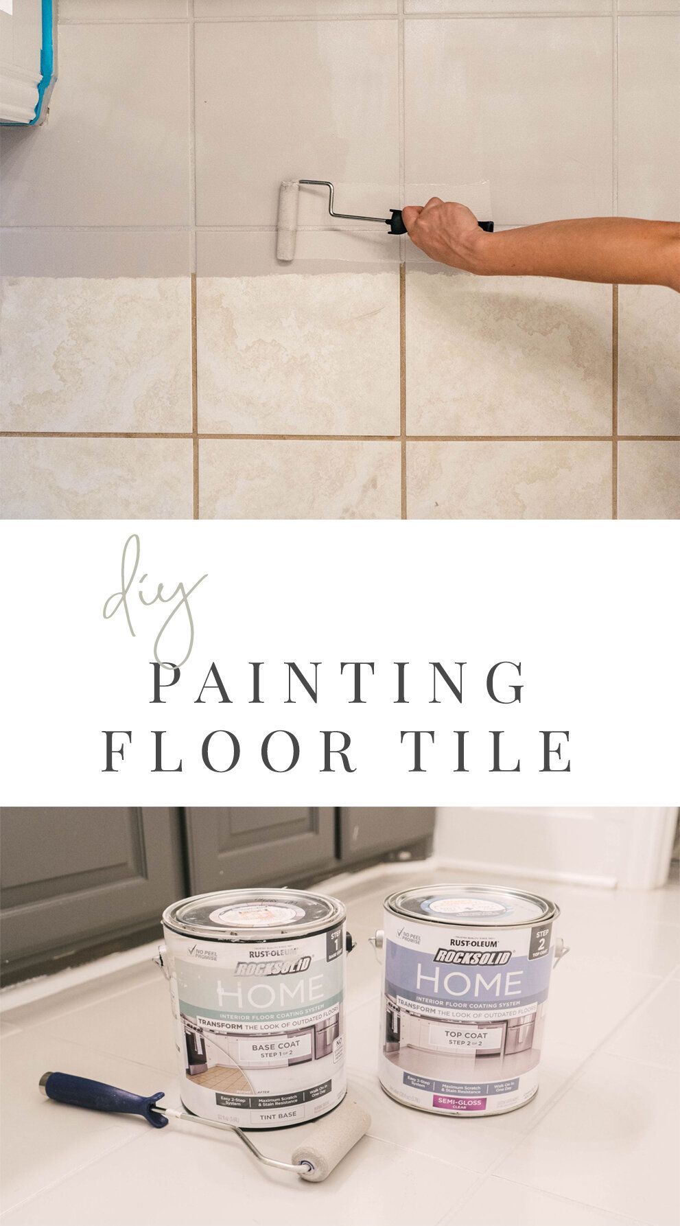 DIY: How to Paint Ceramic Floor Tile — Farmhouse Living - DIY: How to Paint Ceramic Floor Tile — Farmhouse Living -   19 diy Bathroom updates ideas