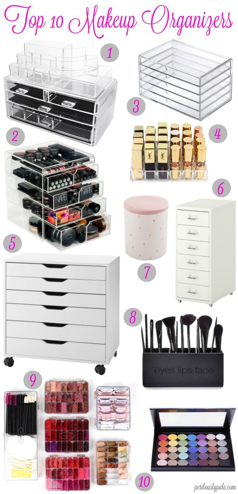 Top 10 Ways to Organize Your Makeup - Realizing Beauty - Top 10 Ways to Organize Your Makeup - Realizing Beauty -   19 diy Beauty storage ideas