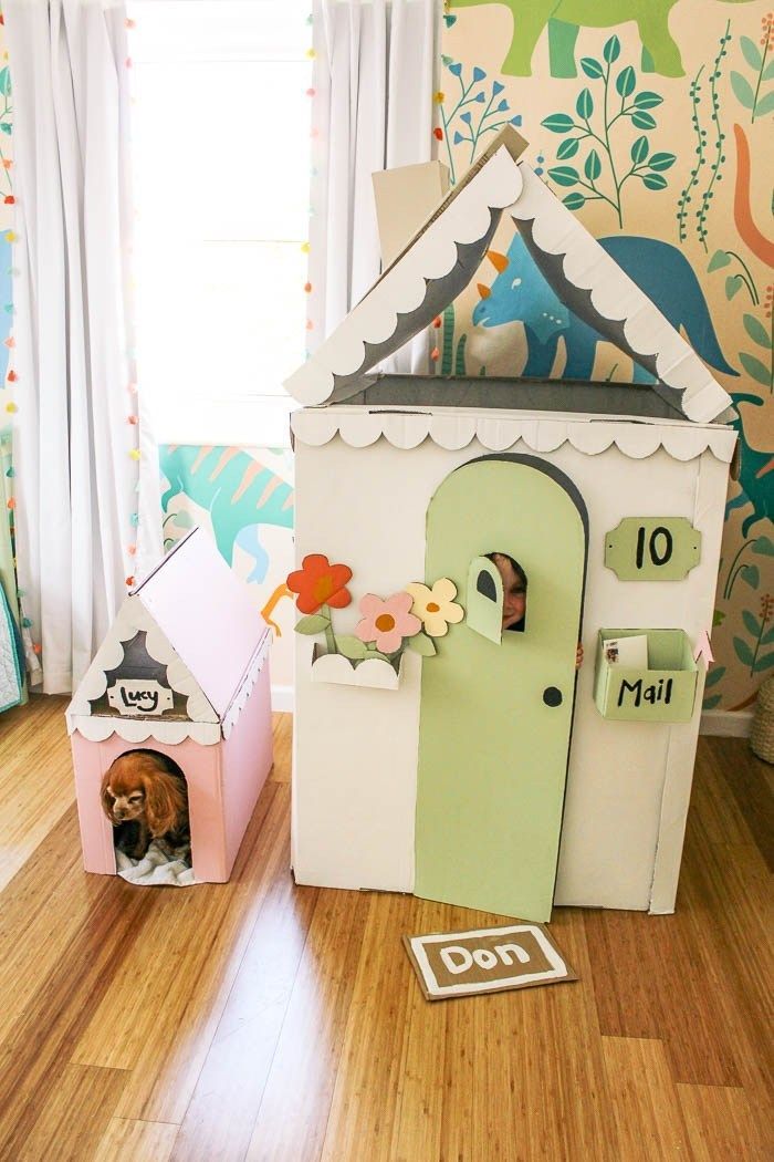 How to make a cardboard house for a kid - at home with Ashley - How to make a cardboard house for a kid - at home with Ashley -   19 diy Box house ideas