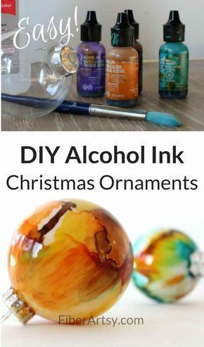 DIY Ornament Ideas – How to make Alcohol Ink Ornaments - DIY Ornament Ideas – How to make Alcohol Ink Ornaments -   19 diy Christmas esferas ideas