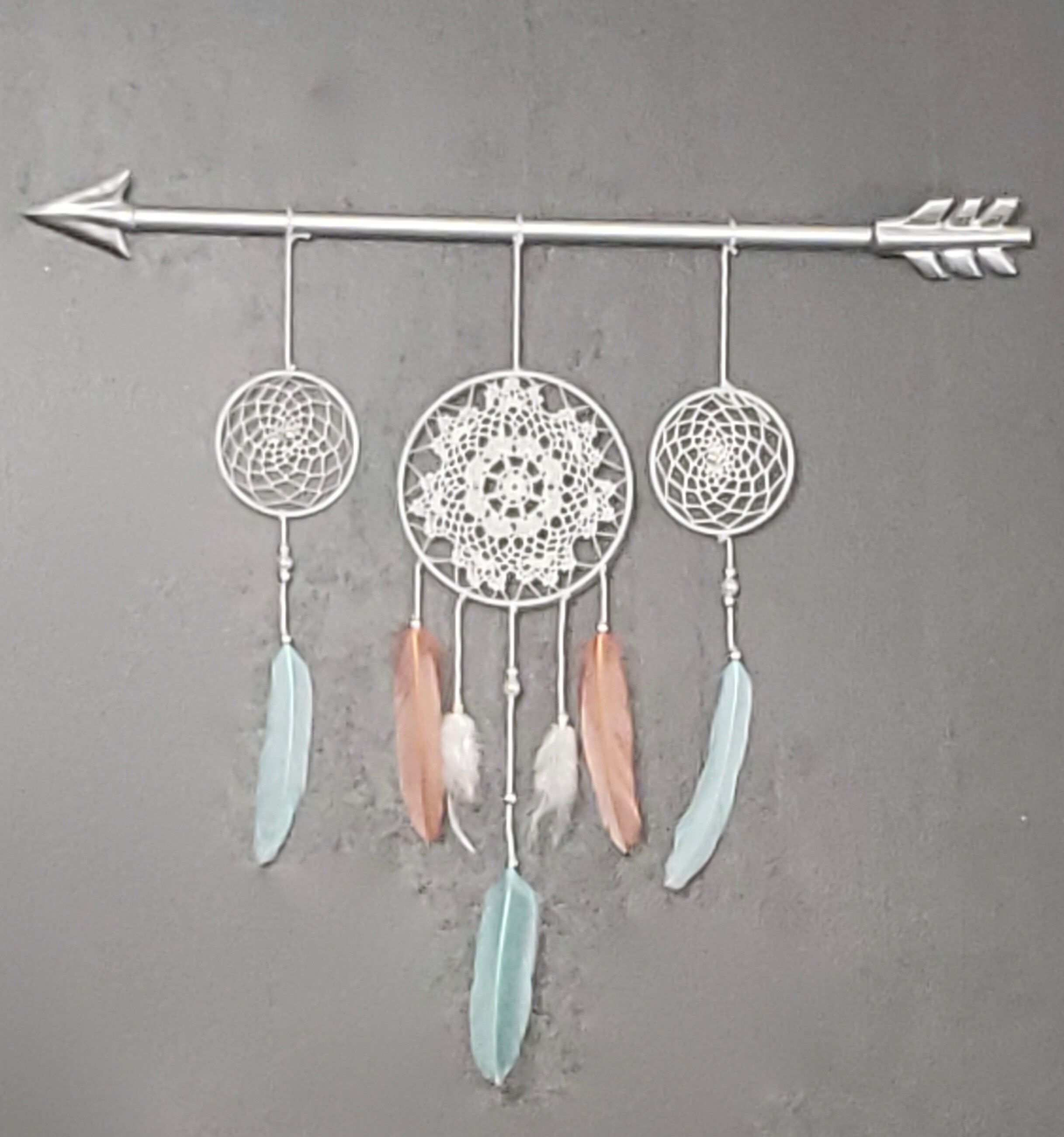 Feather Dreamcatcher Wall Hanging Nursery Boho Chic Arrow Whimsical Baby Dream Catcher Pastel Colors Arrow Hanging Handmade Dreamcatcher - Feather Dreamcatcher Wall Hanging Nursery Boho Chic Arrow Whimsical Baby Dream Catcher Pastel Colors Arrow Hanging Handmade Dreamcatcher -   19 diy Dream Catcher doily ideas