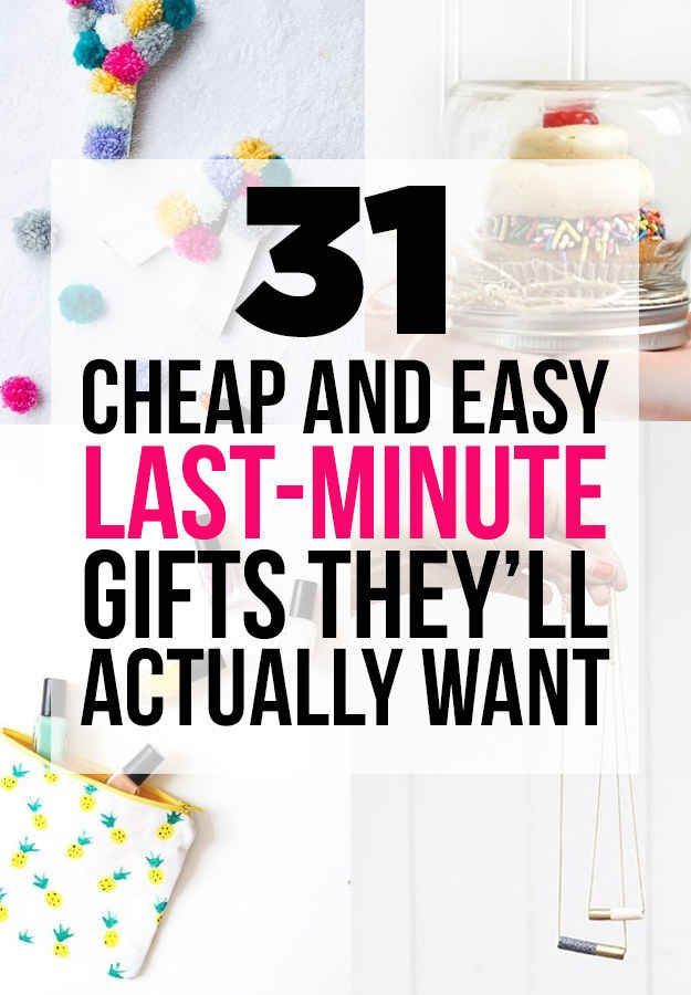 31 Cheap And Easy Last-Minute DIY Gifts They'll Actually Want - 31 Cheap And Easy Last-Minute DIY Gifts They'll Actually Want -   19 diy Easy gifts ideas