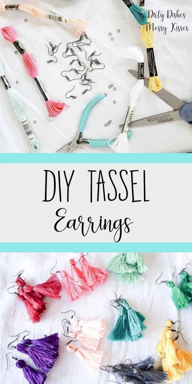 DIY Tassel Earrings - dirtydishesmessykisses.com - DIY Tassel Earrings - dirtydishesmessykisses.com -   19 diy Easy girls ideas