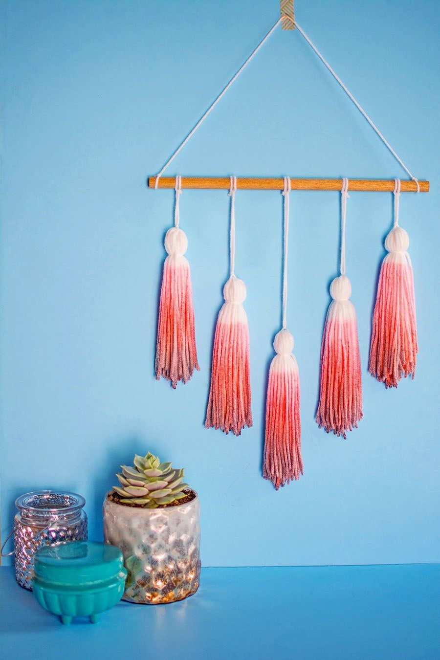 Or use tassels and a wooden dowel for neat wall decor. - Or use tassels and a wooden dowel for neat wall decor. -   19 diy For Teens at home ideas
