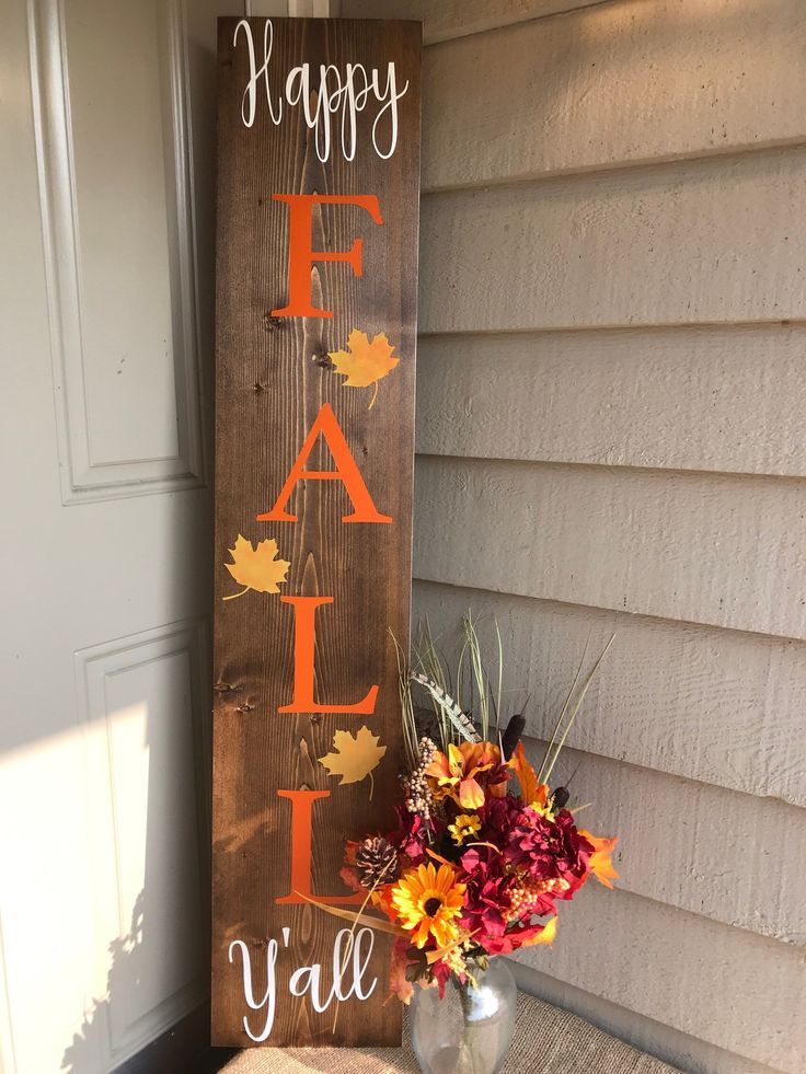 Reversible porch sign/Happy Fall Y'all/Sweet Summer Time/Hello Spring/let is snow/porch sign/rustic decor/reversible sign/happy Valentines - Reversible porch sign/Happy Fall Y'all/Sweet Summer Time/Hello Spring/let is snow/porch sign/rustic decor/reversible sign/happy Valentines -   19 diy Home Decor fall ideas