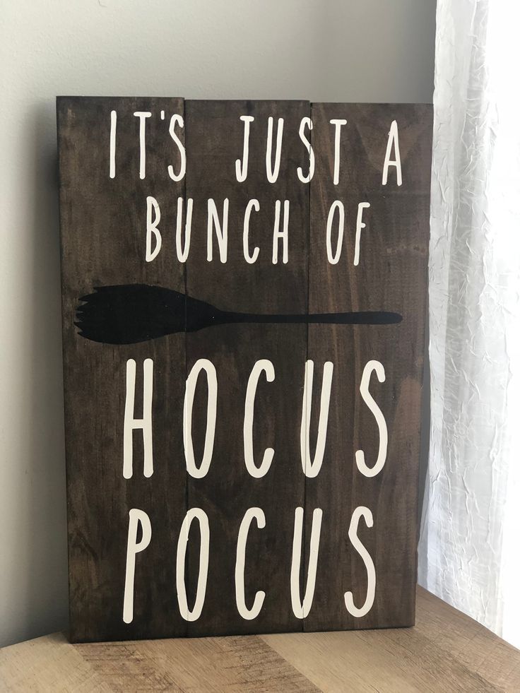 It's Just A Bunch Of Hocus Pocus | Rustic wood sign | Home Decor | Fall Decor | Halloween Decor | Fall Signs - It's Just A Bunch Of Hocus Pocus | Rustic wood sign | Home Decor | Fall Decor | Halloween Decor | Fall Signs -   19 diy Home Decor fall ideas