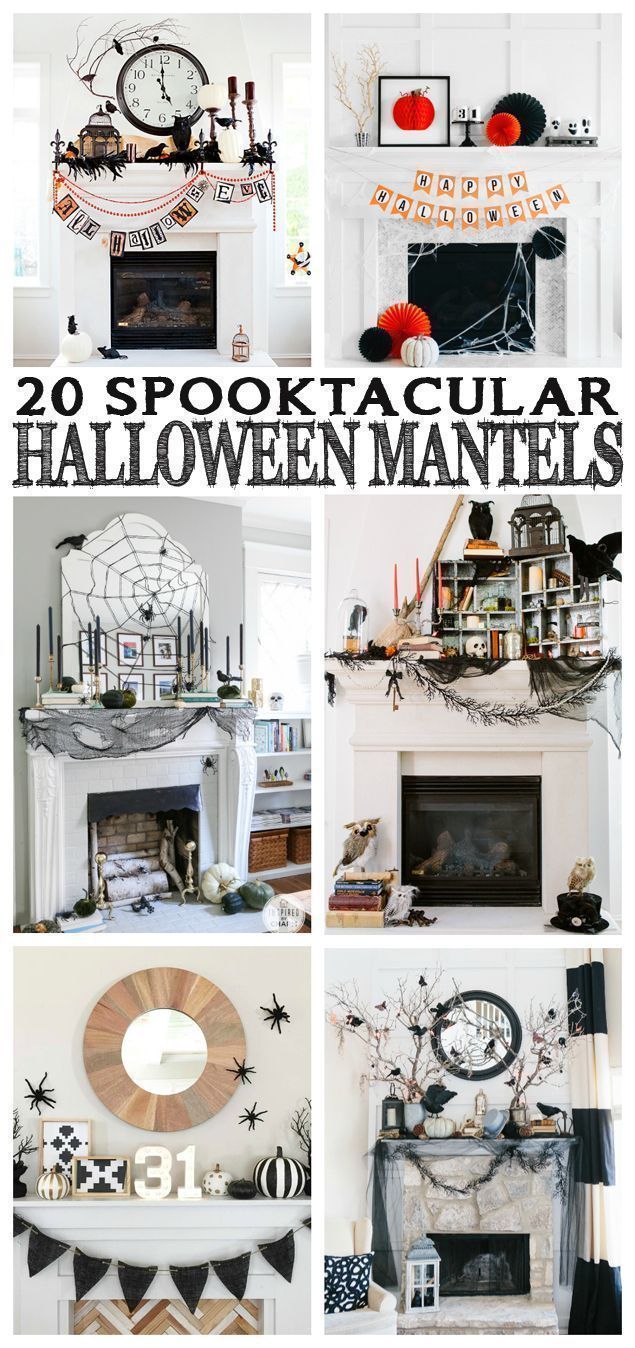 20 Spooktacular Halloween Mantels - Eighteen25 - 20 Spooktacular Halloween Mantels - Eighteen25 -   19 diy Home Decor halloween ideas