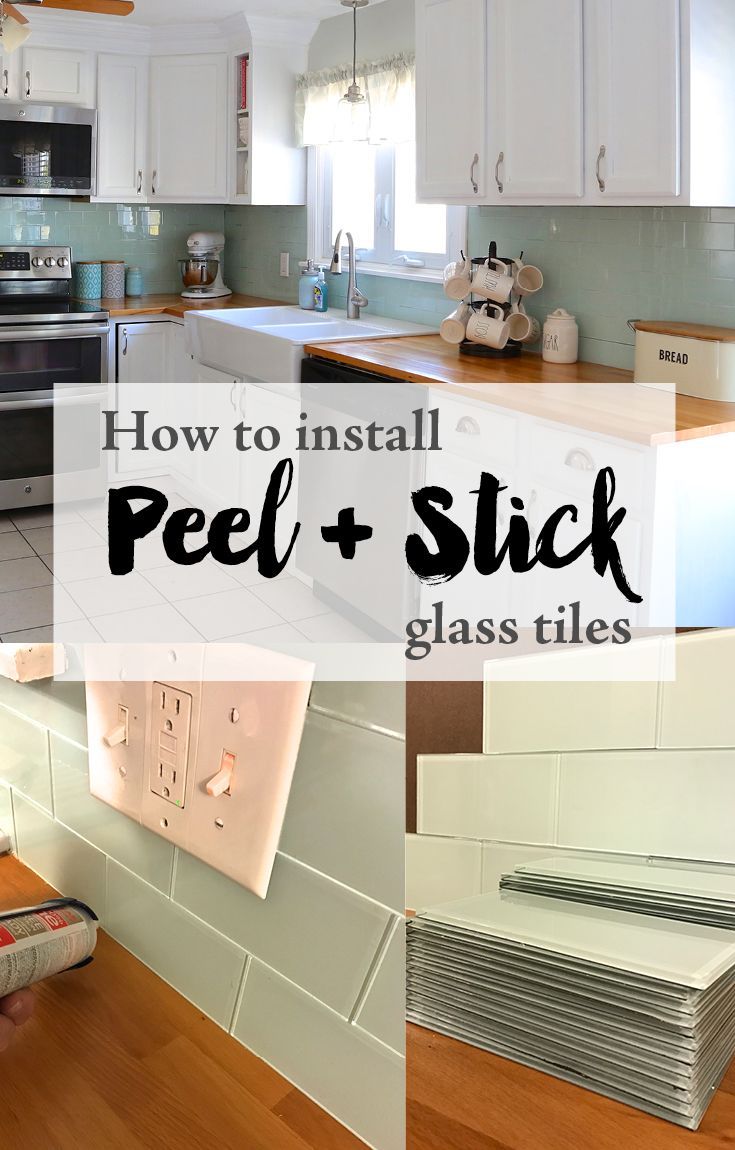 Installing Peel and Stick Glass Tiles - Weekend Craft - Installing Peel and Stick Glass Tiles - Weekend Craft -   19 diy Kitchen crafts ideas