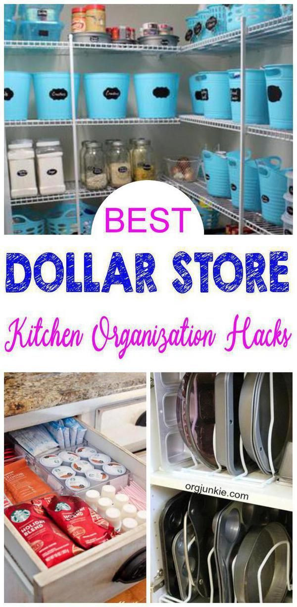 9 DIY Dollar Store Hacks | Organization & Storage Ideas - Declutter - DIY Projects For The Kitchen - Home - Pantry - 9 DIY Dollar Store Hacks | Organization & Storage Ideas - Declutter - DIY Projects For The Kitchen - Home - Pantry -   19 diy Kitchen crafts ideas
