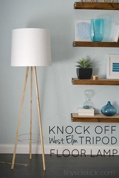West Elm Inspired Tripod Floor Lamp {Knock Off Decor Series} - West Elm Inspired Tripod Floor Lamp {Knock Off Decor Series} -   19 diy Lamp stehlampe ideas