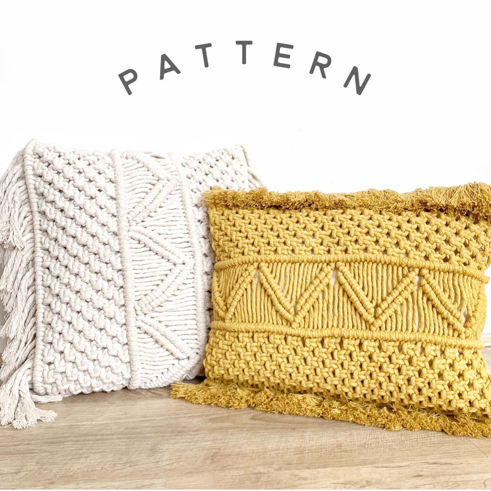 Macrame Pattern/Tutorial for Pillow Cover Cushion Case DIY Beginners Lesson, Macrame Instructions, Guide, Macrame Book, Wall Hanging - Macrame Pattern/Tutorial for Pillow Cover Cushion Case DIY Beginners Lesson, Macrame Instructions, Guide, Macrame Book, Wall Hanging -   19 diy Pillows case ideas