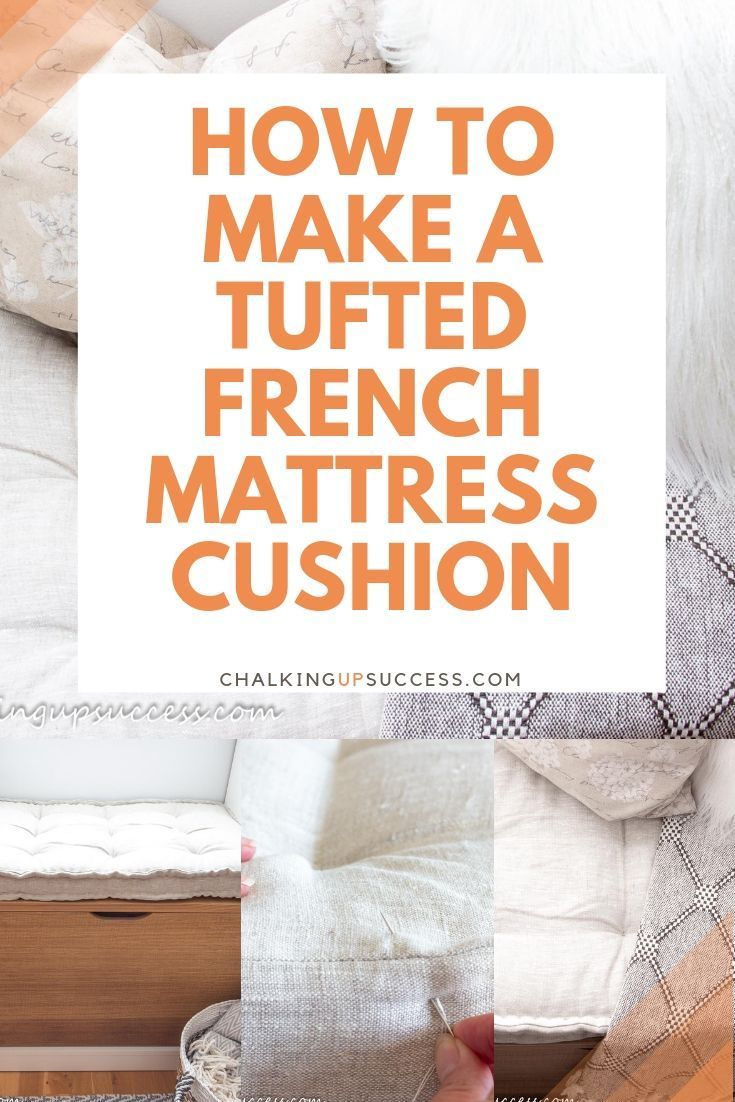 How to make a tufted French mattress cushion - How to make a tufted French mattress cushion -   19 diy Pillows floor ideas