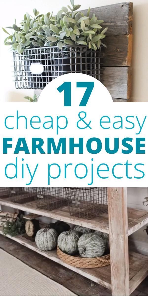 17 Easy DIY Farmhouse Decor Projects - 17 Easy DIY Farmhouse Decor Projects -   19 diy Room cheap ideas