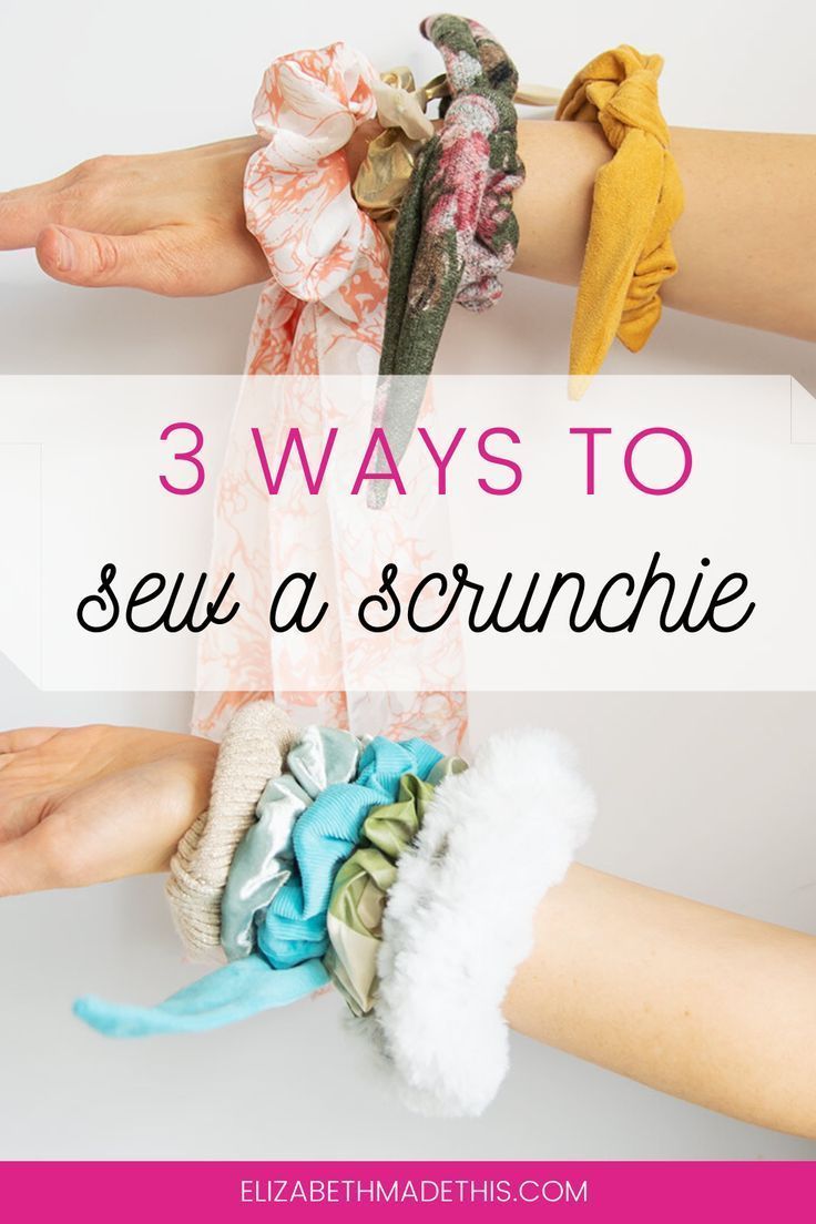 How to sew a scrunchie--3 different variations - How to sew a scrunchie--3 different variations -   19 diy Scrunchie knot ideas