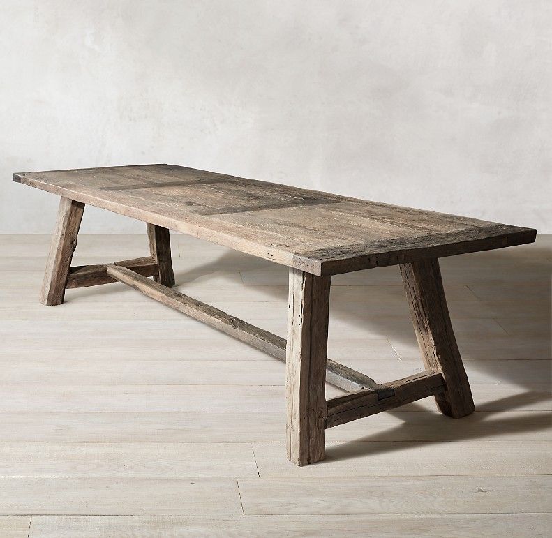 Reclaimed Rustic Oak Rectangular Dining Table - Reclaimed Rustic Oak Rectangular Dining Table -   19 diy Table rustic ideas