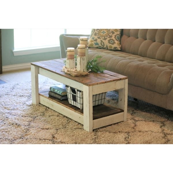 Combo Coffee Table with Shelf - White - Combo Coffee Table with Shelf - White -   19 diy Table rustic ideas