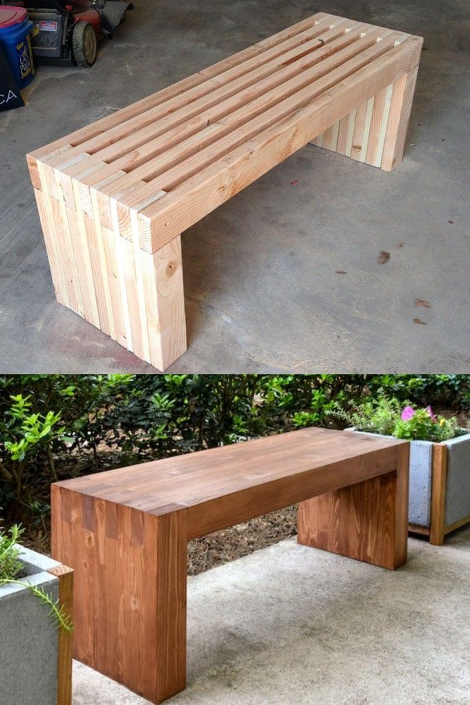 21 Gorgeous Easy DIY Benches (Indoor & Outdoor!) - 21 Gorgeous Easy DIY Benches (Indoor & Outdoor!) -   19 diy Wood bench ideas