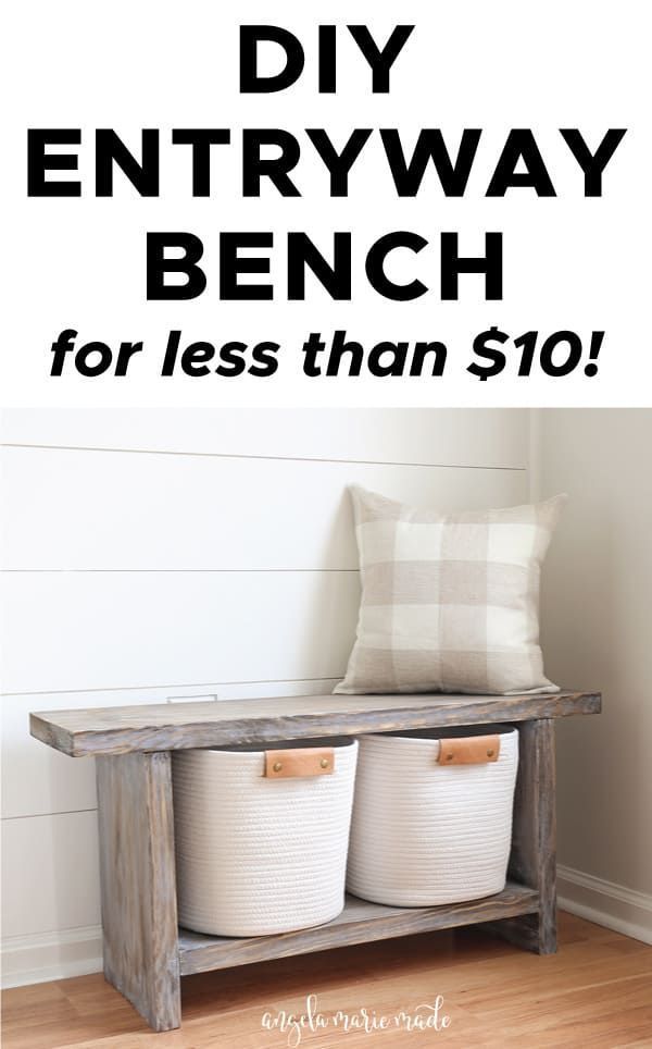 Easy DIY Entryway Bench for $10 - Angela Marie Made - Easy DIY Entryway Bench for $10 - Angela Marie Made -   19 diy Wood decor ideas