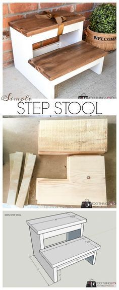 Simple Step Stool | 100 Things 2 Do - Simple Step Stool | 100 Things 2 Do -   19 diy Wood decor ideas