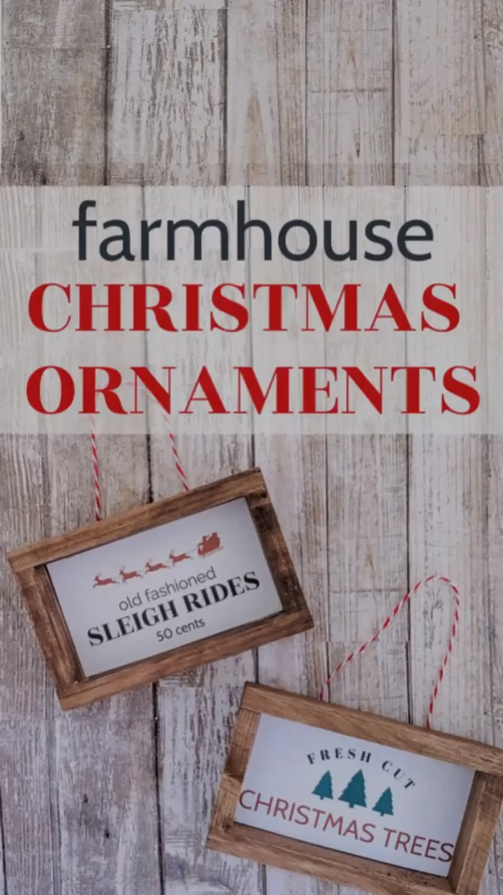 Easy DIY Farmhouse Christmas Ornaments - Easy DIY Farmhouse Christmas Ornaments -   inexpensive diy Christmas Decorations