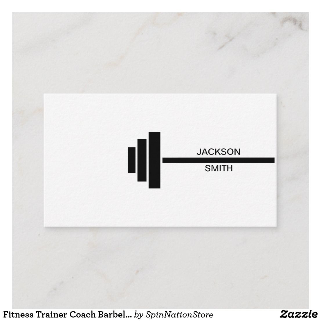 Fitness Trainer Coach Barbell Black and White Business Card | Zazzle.com - Fitness Trainer Coach Barbell Black and White Business Card | Zazzle.com -   19 modern fitness Logo ideas