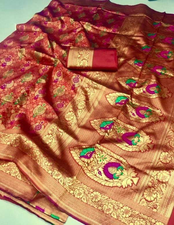 Banarasi silk exclusive jequared border saree for women indian | Etsy - Banarasi silk exclusive jequared border saree for women indian | Etsy -   19 style Women indian ideas