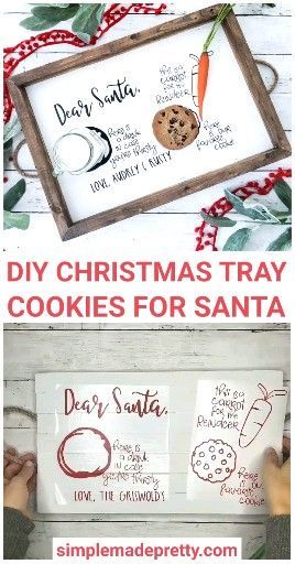 DIY COOKIES FOR SANTA - Dear Santa Tray, Cookies four Santa Plate - DIY COOKIES FOR SANTA - Dear Santa Tray, Cookies four Santa Plate -   20 diy Box for cookies ideas