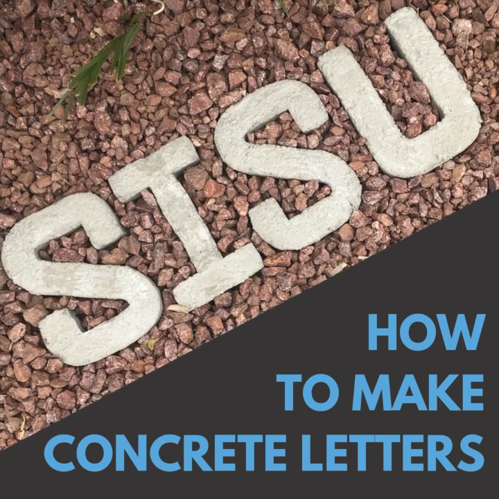 DIY Concrete Letters (Step-by-Step) - DIY Concrete Letters (Step-by-Step) -   21 diy Videos garden ideas