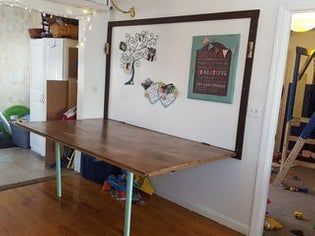 Large Folding Wall Table - Large Folding Wall Table -   22 diy Table wall ideas