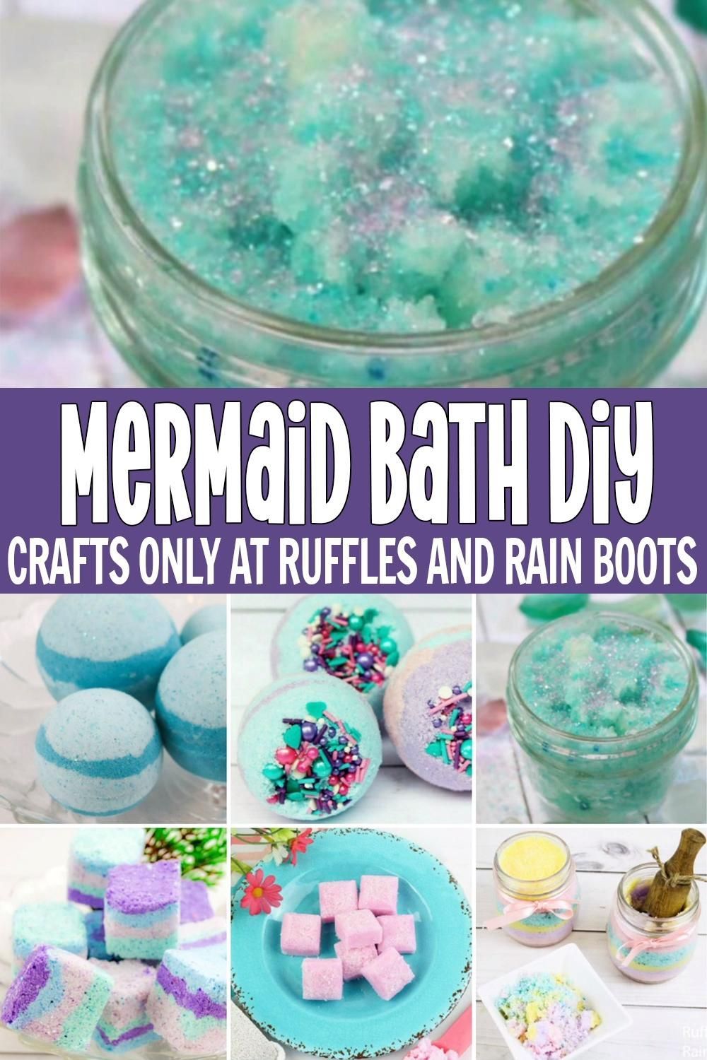 Easy to Make Mermaid Bath Bombs & Sugar Scrubs - Easy to Make Mermaid Bath Bombs & Sugar Scrubs -   24 diy Videos bath bombs ideas