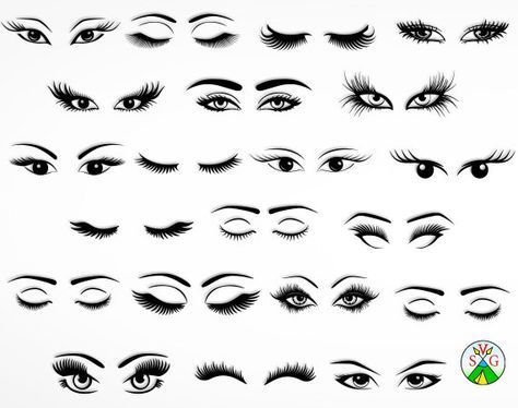 Lashes svg cut files - eyes cricut files - eyebrow silhouette - Lashes clipart files - svg, dxf, eps, png - ST101 - Lashes svg cut files - eyes cricut files - eyebrow silhouette - Lashes clipart files - svg, dxf, eps, png - ST101 -   11 beauty Eyes cartoon ideas