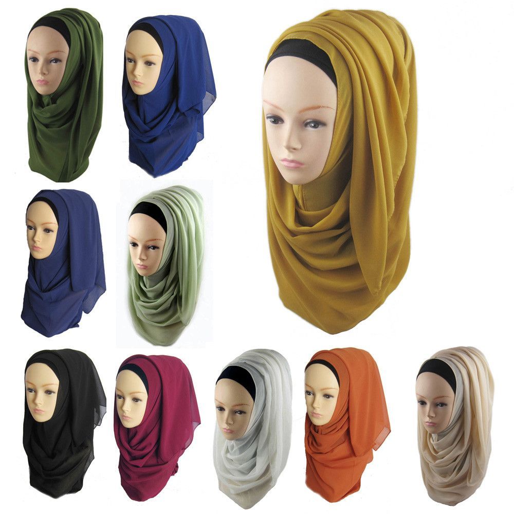 Women Chiffon Long Scarf Muslim Hijab Arab Wrap Shawl Headwear wholesale - Women Chiffon Long Scarf Muslim Hijab Arab Wrap Shawl Headwear wholesale -   12 style Hijab army ideas