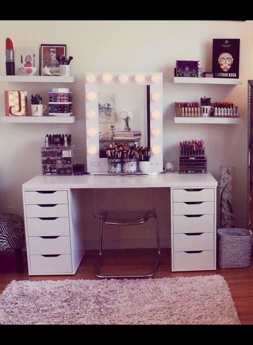 Makeup desk - Makeup desk -   13 jaclyn hill beauty Room ideas