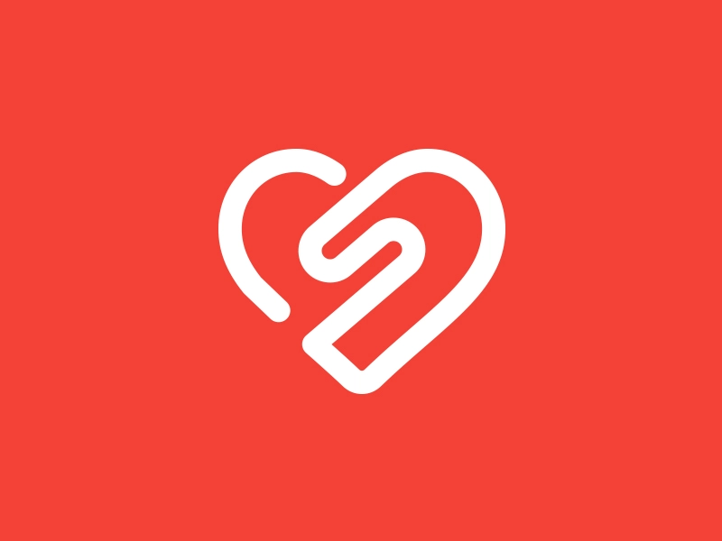 S Heart Mark - S Heart Mark -   15 heart fitness Logo ideas