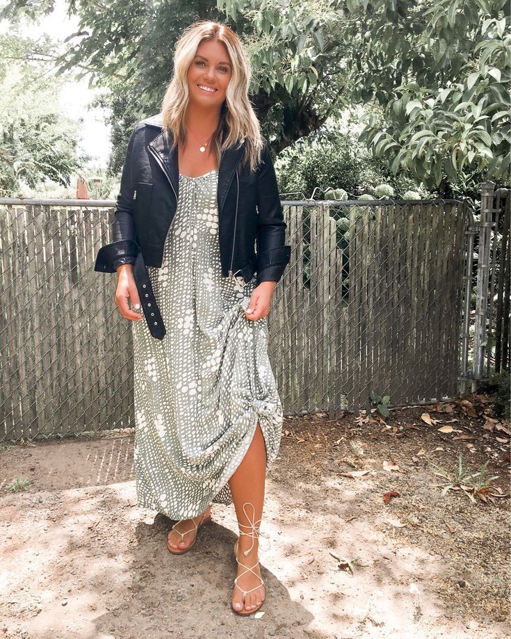 Easy way to bring a summer maxi into fall! This leather jacket is perfect! Under $100 + it fits tru… - Easy way to bring a summer maxi into fall! This leather jacket is perfect! Under $100 + it fits tru… -   15 style Women 2019 ideas