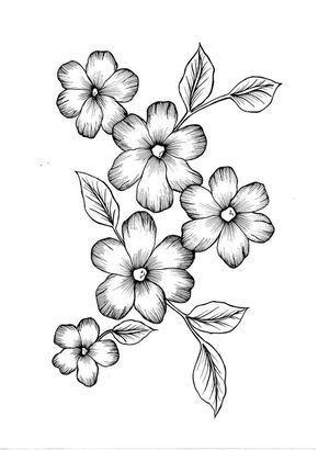 Wild Flowers - PDF Coloring Page - Wild Flowers - PDF Coloring Page -   16 beauty Drawings of flowers ideas