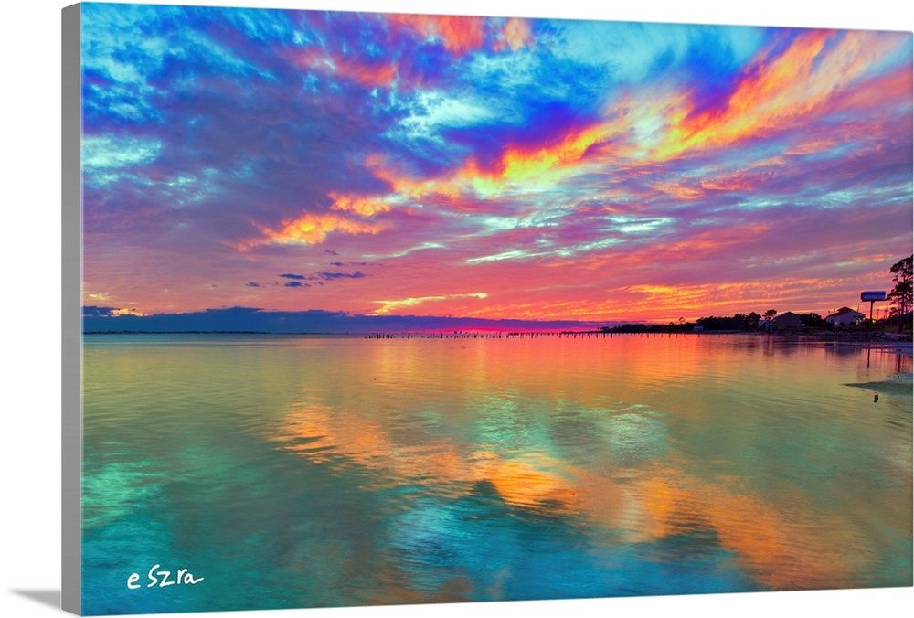 Pink Sunset Sea-Beautiful Sunrise-Cloud Streaks Solid-Faced Canvas Print - Pink Sunset Sea-Beautiful Sunrise-Cloud Streaks Solid-Faced Canvas Print -   16 beauty Pictures of heaven ideas