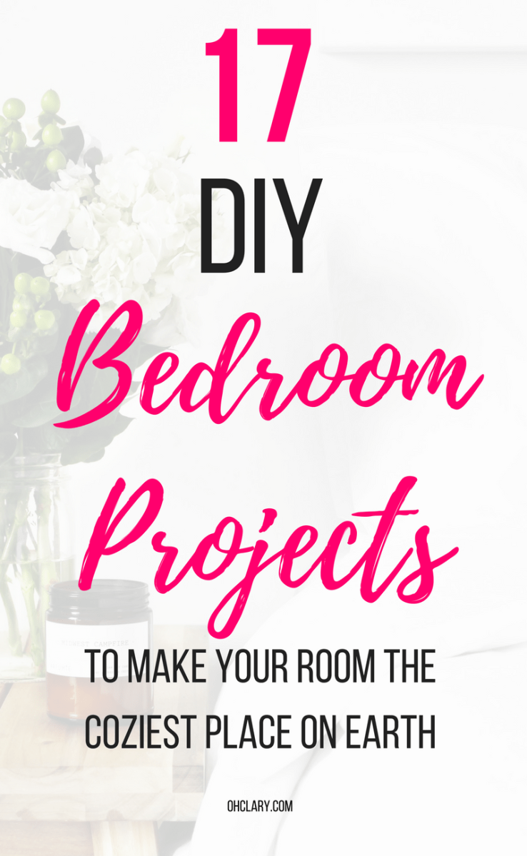 17 DIY Bedroom Projects To Make Your Room Super Cozy - 17 DIY Bedroom Projects To Make Your Room Super Cozy -   16 diy Bedroom decor for teens ideas