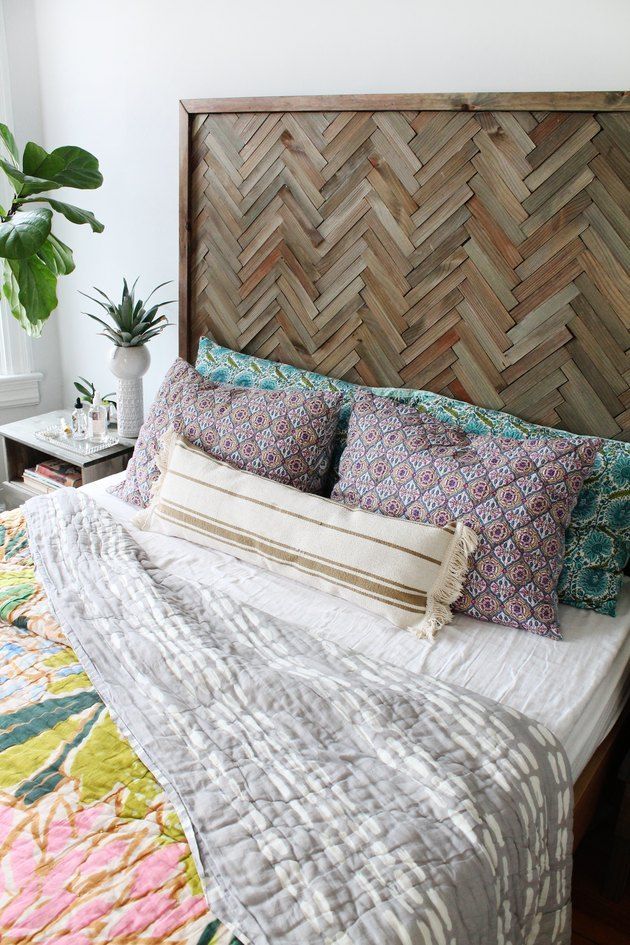 DIY Herringbone Headboard With Wood Shims | eHow.com - DIY Herringbone Headboard With Wood Shims | eHow.com -   16 diy Headboard herringbone ideas