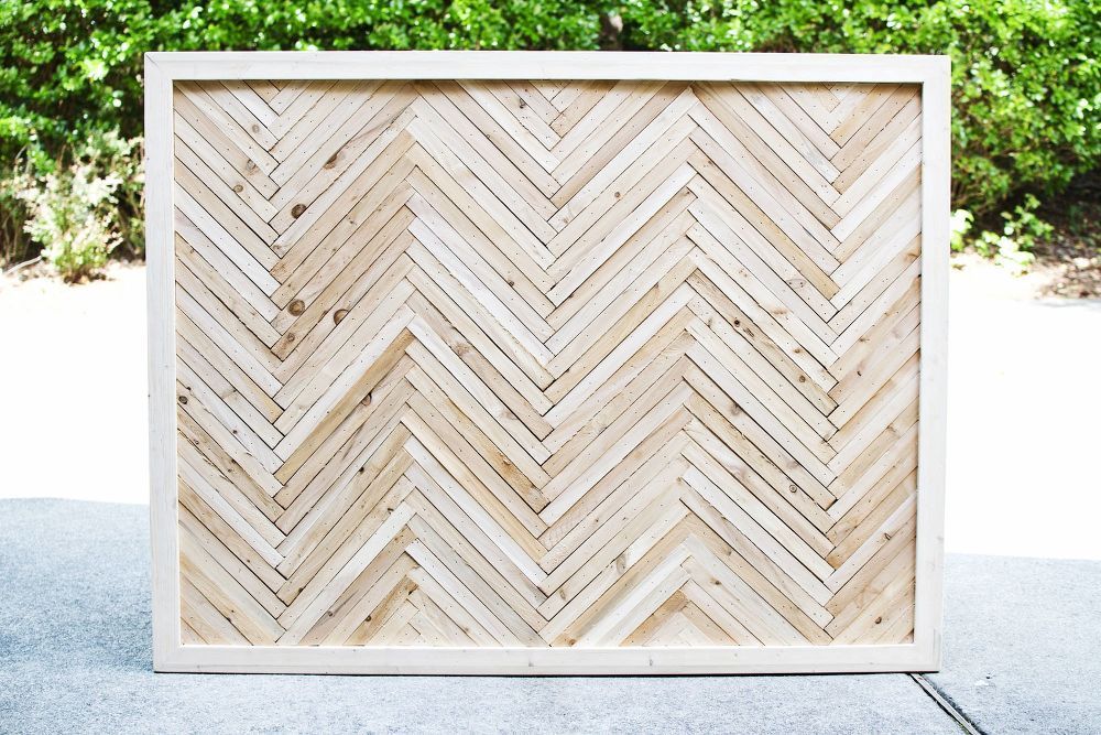 How to Build a DIY Herringbone Headboard With Wood Shims - How to Build a DIY Herringbone Headboard With Wood Shims -   16 diy Headboard herringbone ideas