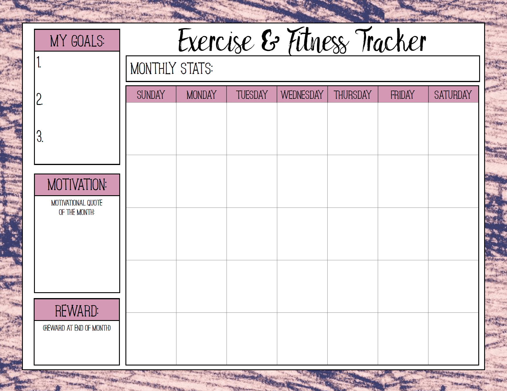 Free Printable Fitness Trackers: 3 Different Monthly Designs - Free Printable Fitness Trackers: 3 Different Monthly Designs -   16 monthly fitness Goals ideas