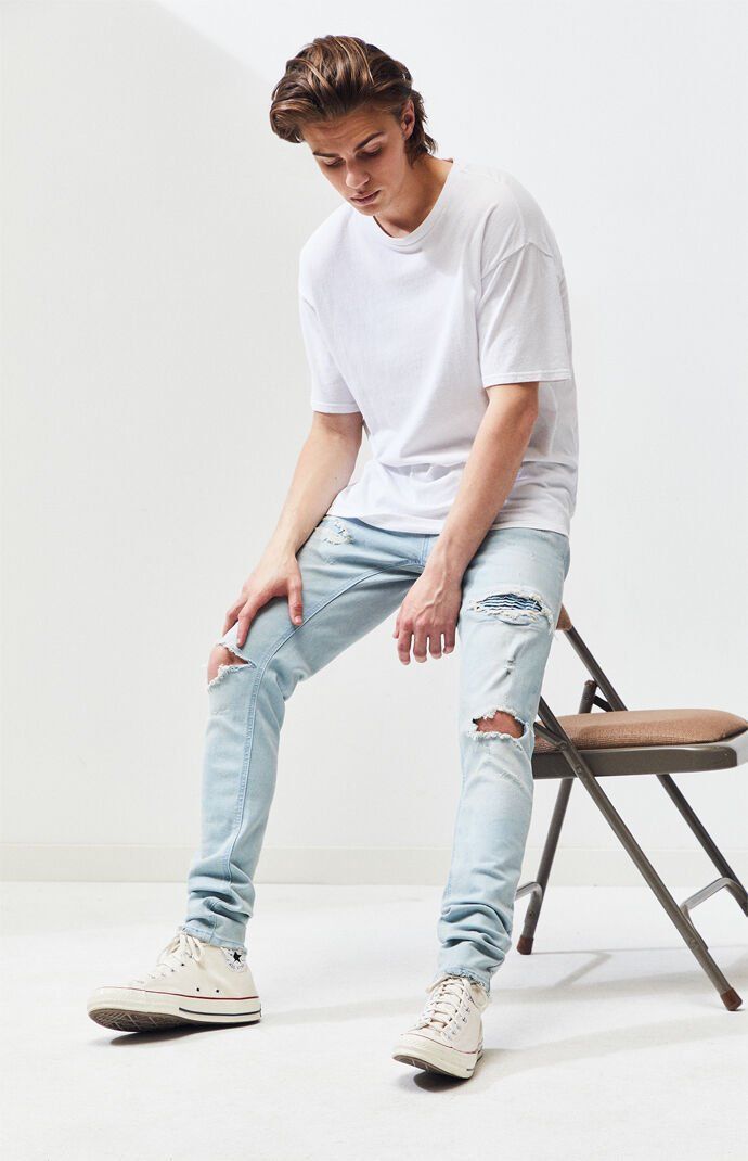 PacSun Light Ripped Stacked Skinny Jeans - PacSun Light Ripped Stacked Skinny Jeans -   16 style Boy outfits ideas