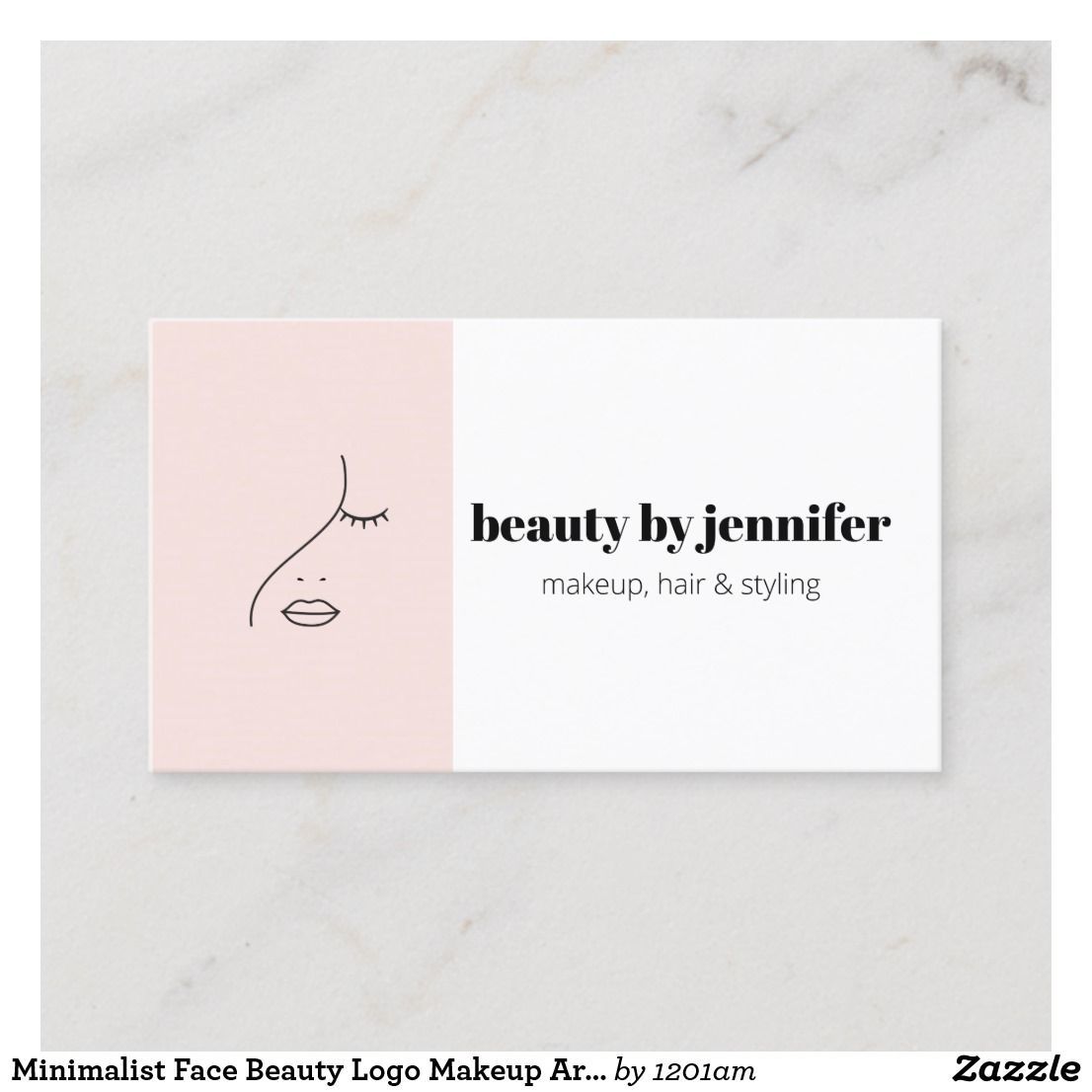 Minimalist Face Beauty Logo Makeup Artist Pink Business Card - Minimalist Face Beauty Logo Makeup Artist Pink Business Card -   17 beauty Logo shop ideas