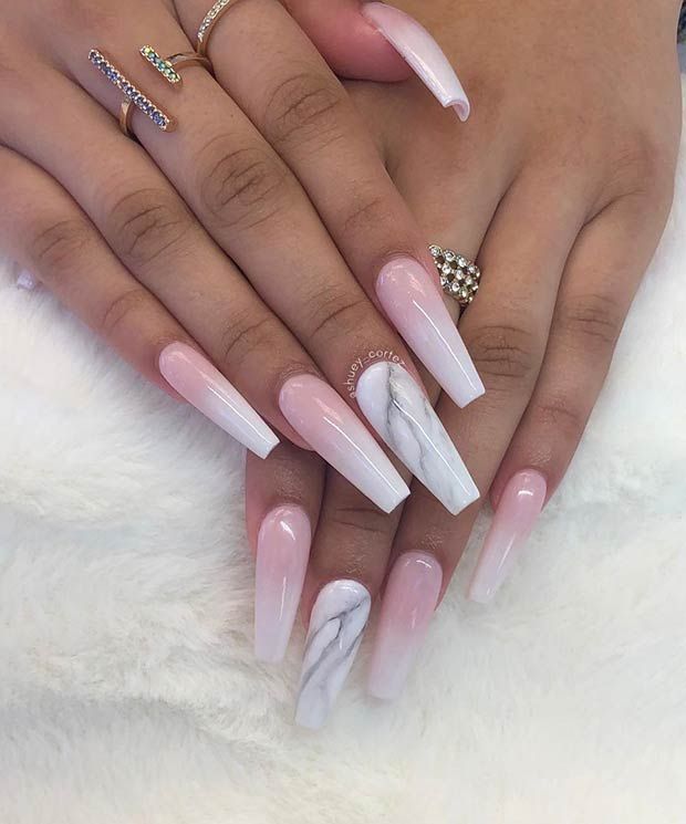 43 Jaw-Dropping Ways to Wear Marble Nails | Page 3 of 4 | StayGlam - 43 Jaw-Dropping Ways to Wear Marble Nails | Page 3 of 4 | StayGlam -   17 beauty Nails long ideas