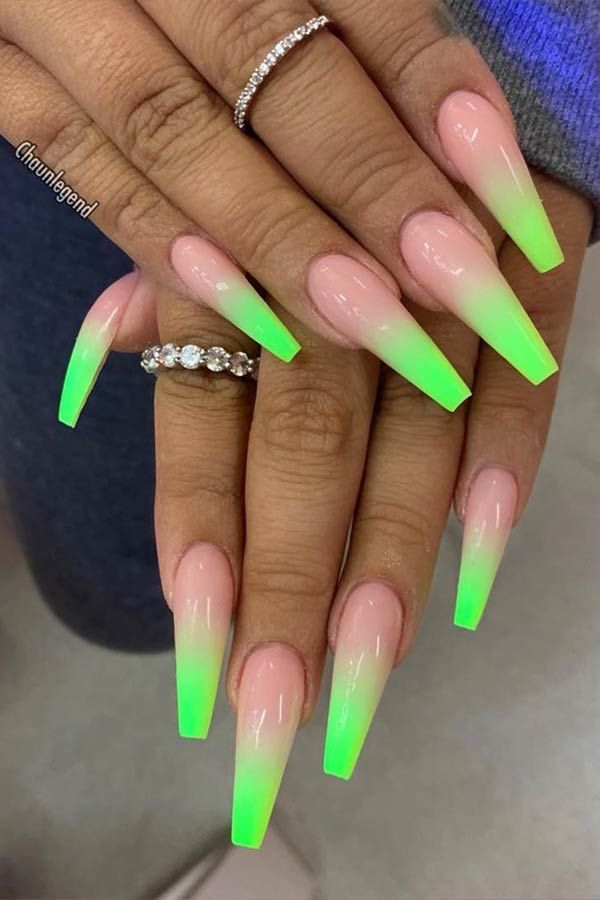 23 Neon Green Nails to Inspire Your Summer Manicure | StayGlam - 23 Neon Green Nails to Inspire Your Summer Manicure | StayGlam -   17 beauty Nails long ideas