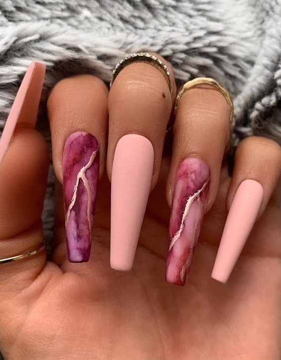 Elegant Long Coffin Nail Style for All Girls - Elegant Long Coffin Nail Style for All Girls -   17 beauty Nails long ideas