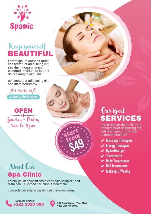 Beauty Flyer Template - Beauty Flyer Template -   17 beauty Poster spa ideas