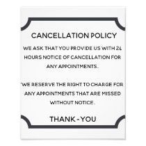 Cancelation policy poster for salon or spa | Zazzle.com - Cancelation policy poster for salon or spa | Zazzle.com -   17 beauty Poster spa ideas