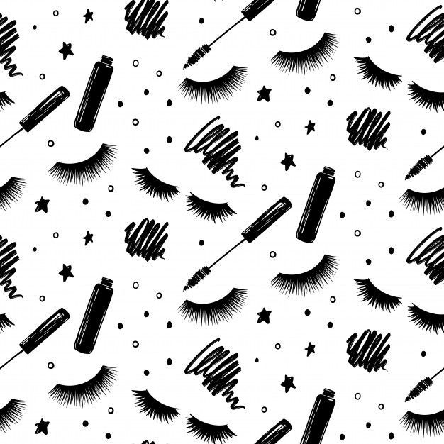 Seamless Pattern With Lashes And Mascara. Closed Eyes - Seamless Pattern With Lashes And Mascara. Closed Eyes -   17 beauty Wallpaper lashes ideas