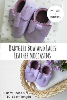 INSTANT DOWNLOAD Babygirl Bow and Laces Leather Moccasins Pattern & Tutorial  Download DIY Template - INSTANT DOWNLOAD Babygirl Bow and Laces Leather Moccasins Pattern & Tutorial  Download DIY Template -   17 diy Baby moccasins ideas